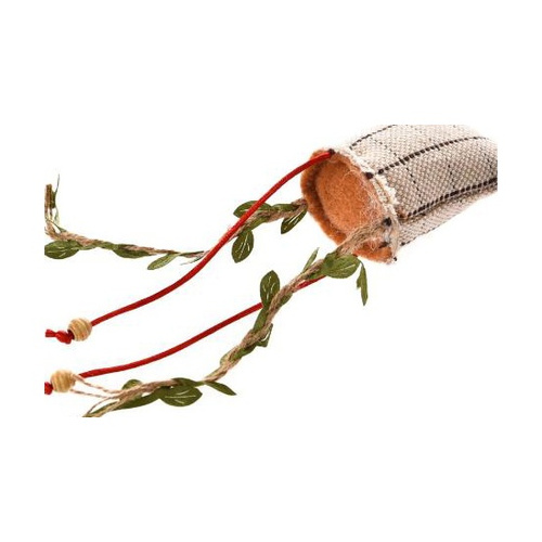 Barry King Zabawka dla kota, lniana poduszka ze sznurkami, 22x6cm