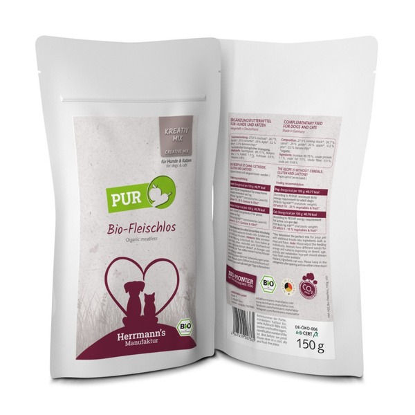 HERRMANN'S MANUFAKTUR Kreativ Mix Bio Fleischlos - karma bezmięsna ekologiczna (150g)