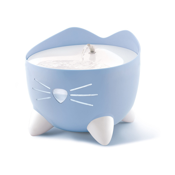 CatIt Pixi Fountain Combo, zestaw poidło Pixi 2,5l + miska, jasnoniebieski, GRATIS opakowanie filtrów CH-7216