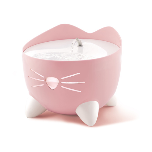CatIt Pixi Fountain, fontanna dla kota, jasnoróżowa, 2,5l,  22x22x19,5 cm