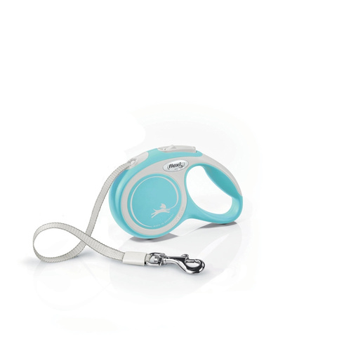 FLEXI Smycz automatyczna dla psa New Comfort XS taśma 3 m kol. błekit