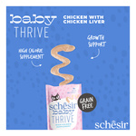 Schesir Baby Thrive multipack karma mokra dla kociąt kurczak z wątróbką 20x8 g wysokokaloryczna