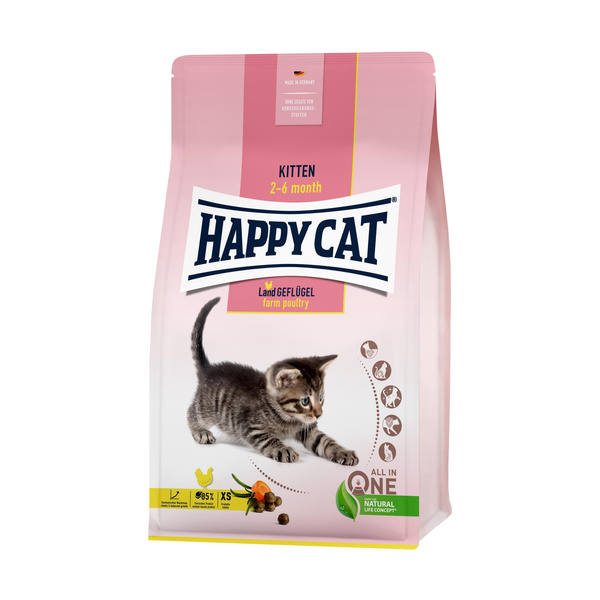 Happy Cat Kitten sucha karma dla kociąt drób 4kg