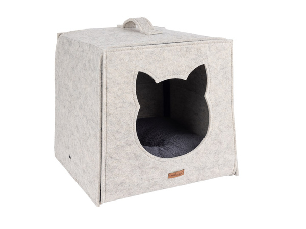 amiplay Kostka dla kota Quick Press 2in1 Hygge Cat 38x38x36cm Beżowy