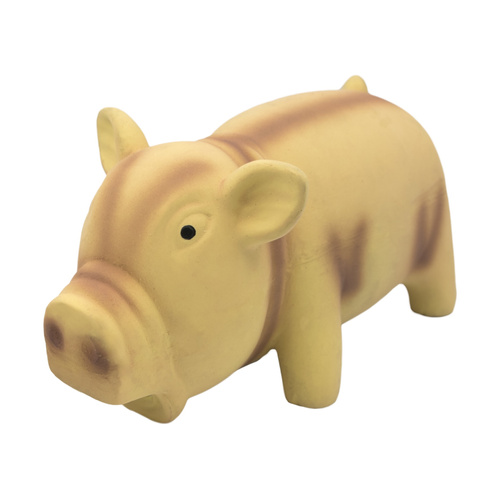 Barry King Świnka, zabawka dla psa, latex, beżowa, z dźwiękiem, 15cm