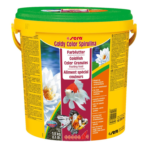Sera Goldy Color Spirulina Nature 10 l granulat - pokarm dla złotych rybek