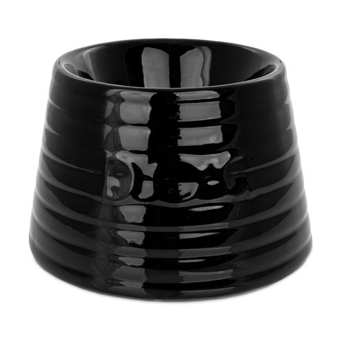 Barry King Miska, dla psa, rasy długouche, czarna, ceramiczna, 13x11x10 cm