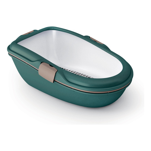 ZOLUX Kuweta dla kota FURBA MAXI z sitkiem 47x69,5x26 cm kol. zielony-brąz