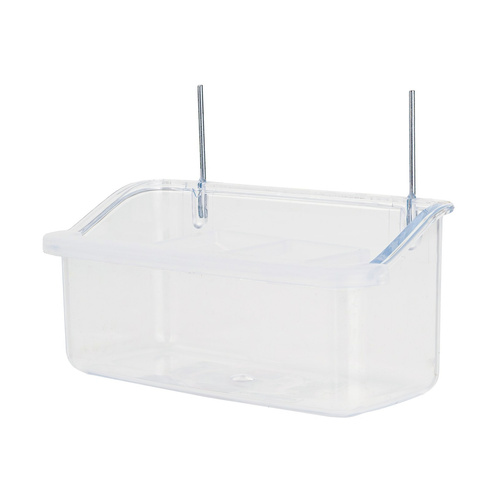 Panama Pet Karmidło do klatki, dla ptaków,przezroczyste, 11,5x6x5,5 cm