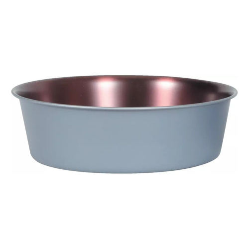 ZOLUX Miska dla psa i kota COPPER 600 ml szaro stalowo miedziana