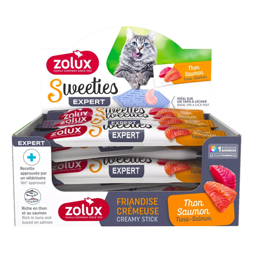 ZOLUX Przysmak kremowy dla kota SWEETIES z tuńczykiem i łososiem 14 g