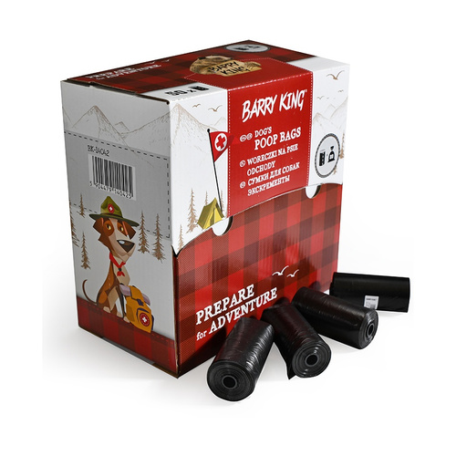 Barry King Woreczki na psie odchody, 50 rolek x 20szt, czarne