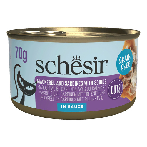 Schesir Cat Can Grill karma mokra dla kota sardynki i makrela w sosie 70g