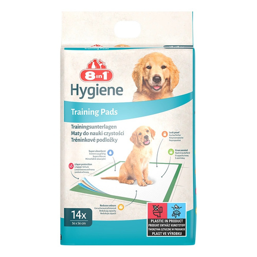 8in1 Podkłady dla psa do nauki czystości Training Pads 57x56cm 14 szt.