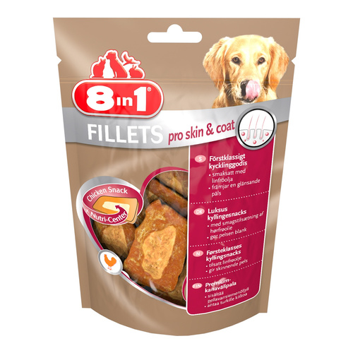 8in1 Przysmak dla psa filety na sierść i skórę S 80g