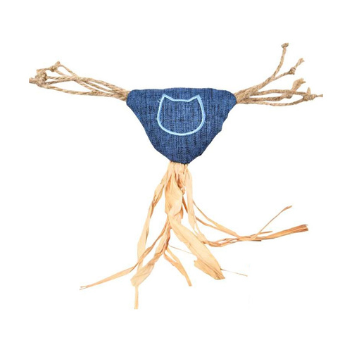 Barry King Zabawka dla kota, niebieska, ze sznurkami 14,5x5,5cm