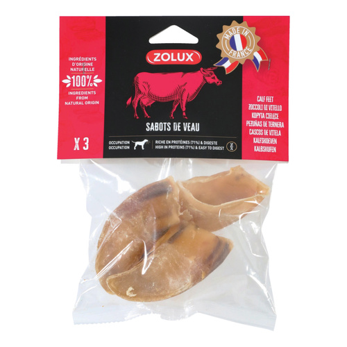 ZOLUX Przysmak naturalny dla psa Kopyta cielęce 3 szt., 90 g