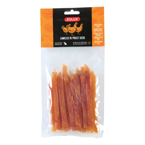 Zolux Przysmak naturalny dla psa Paski z suszonego mięsa kurczaka 100 g