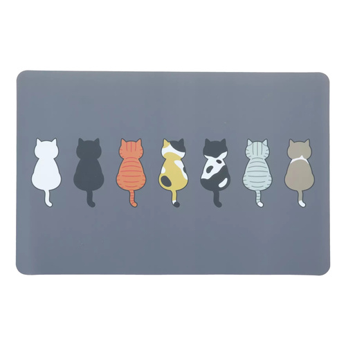 ZOLUX Podkładka pod miski dla kota czysta podłoga wzór koty