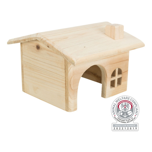 Trixie Domek drewniany dla gryzoni 11x15x15cm