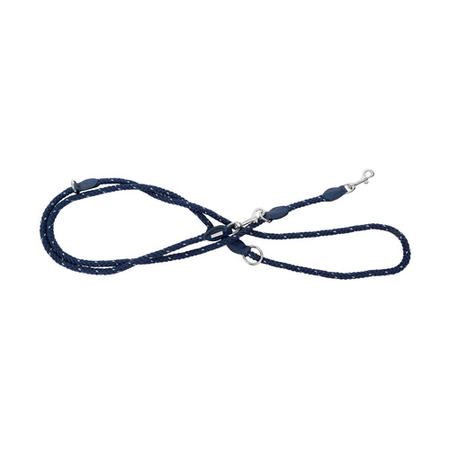 Barry King Smycz regulowana dla psa, Rope, Granatowa,  Sznur Odblaskowy, 200cm/10mm