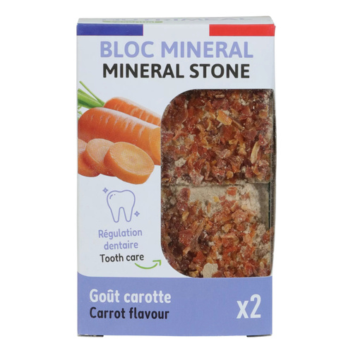 ZOLUX Kostka mineralna dla małych ssaków NUTRIMEAL 3 z marchewką 2 x 200g