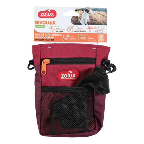 ZOLUX Saszetka na przysmaki dla psa na pasku BIVOUAK czerwona