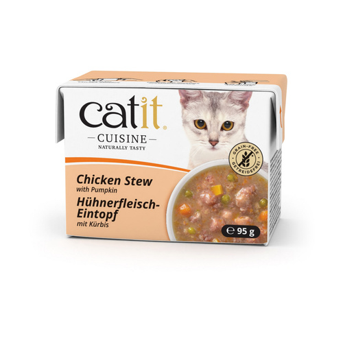 CatIt Cuisine Chicken Stew, potrawka, dla kota, kurczak i dynia, 95g