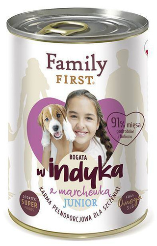 Family First dla psa INDYK z marchewką junior 400g