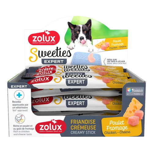 ZOLUX Przysmak kremowy dla psa SWEETIES z kurczakiem i serem 14 g