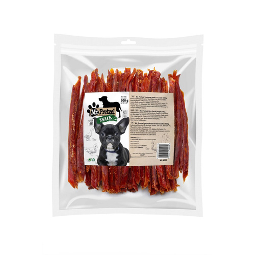 Mr. Pretzel Przysmaki dla psa Suszone paski z kaczki 500g