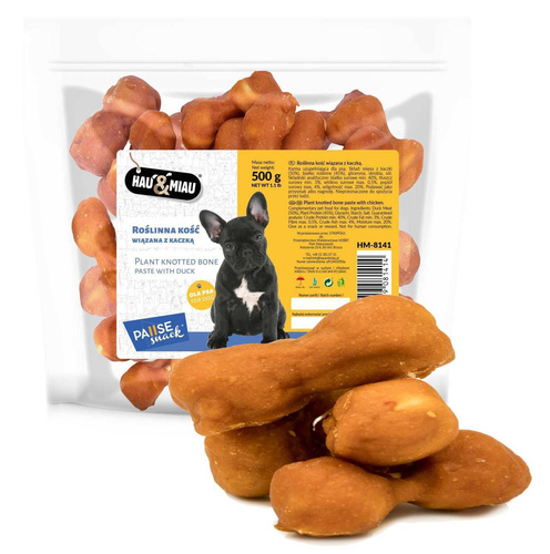 Hau Miau KOŚĆ wiązana KACZKA przysmak dla psa 500g