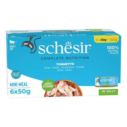 Schesir C&B karma mokra dla kotów tuńczyk w galarecie 6x50 g multipak