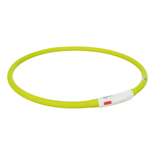 Trixie Obroża Opaska świecąca USB silikon XS-XL 70cm/10mm zielony
