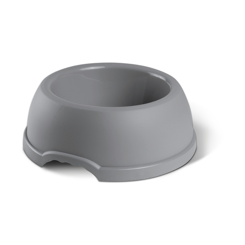 Barry King Miska plastikowa dla psów L, 1,3L,  szara, śr. 24,5cm,