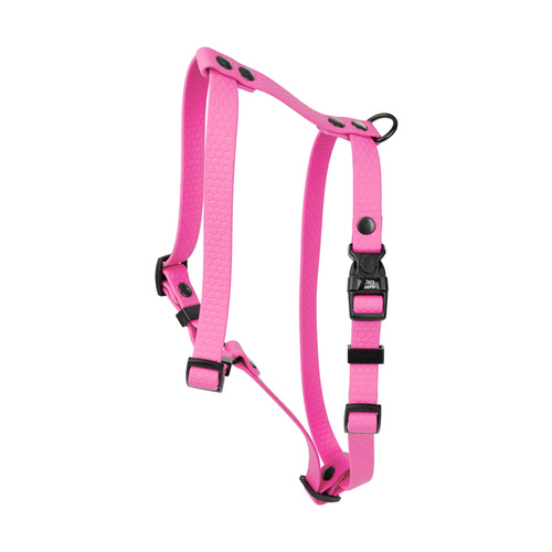 Barry King Szelki dla psa z wytrzymałej gumy, różowe, 16mm/30-60cm