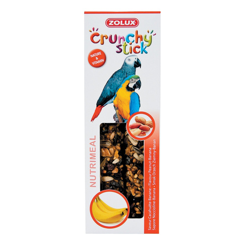 ZOLUX Kolba Crunchy Stick duża papuga orzech ziemny banan 115 g