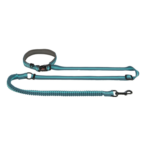 Trixie Smycz do joggingu, 1.33-1.80 m/20 mm, szaro/zielona