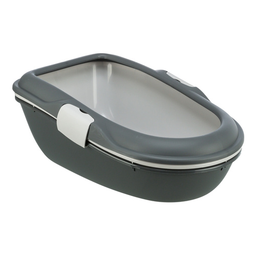 Trixie Kuweta dla kota Berto, 39 × 22 × 59 cm, ciemny szary/pastelowy niebieski/granit