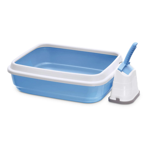 IMAC Duo kuweta dla kota z łopatką błękitna 59x40x28 cm