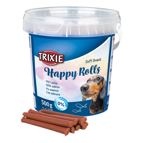 Trixie MIĘKKI Przysmak Happy Rolls Kabanosy ŁOSOŚ 500 g
