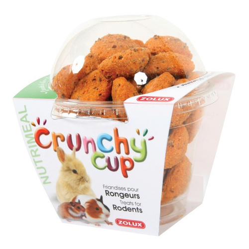 ZOLUX Przysmak naturalny dla gryzoni CRUNCHY CUP marchew siemię 200g