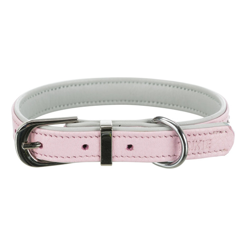 Trixie Obroża skórzana z kryształami górskimi dla psa XS-S róż