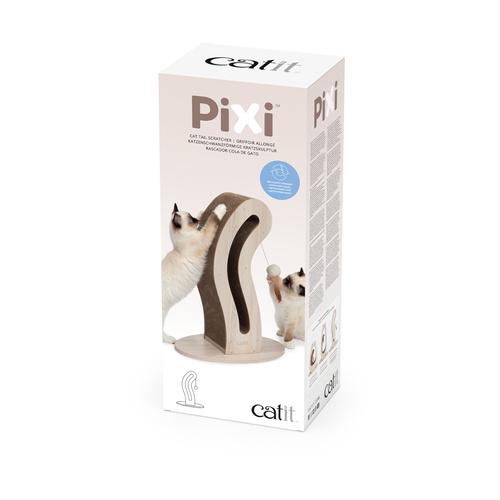 CatIt Pixi Scratcher Cat Tail, drapak, dla kota, kartonowy, 45 × 23,5 × 58,5 cm, w kształcie kociego ogona