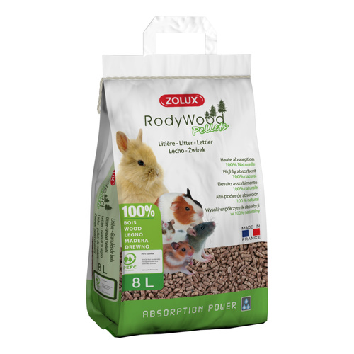 ZOLUX Pellet żwirek dla królika i gryzoni RodyWood 8 l