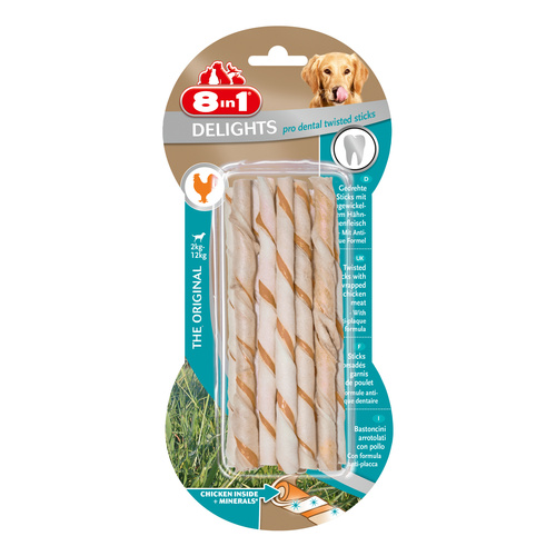 8in1 Przysmak dla psa dentystyczny pałeczki Delights Pro Dental 10 szt.