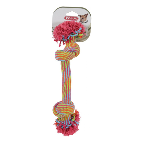 ZOLUX Zabawka sznurowa dla psa 2 węzły kolorowa 25 cm