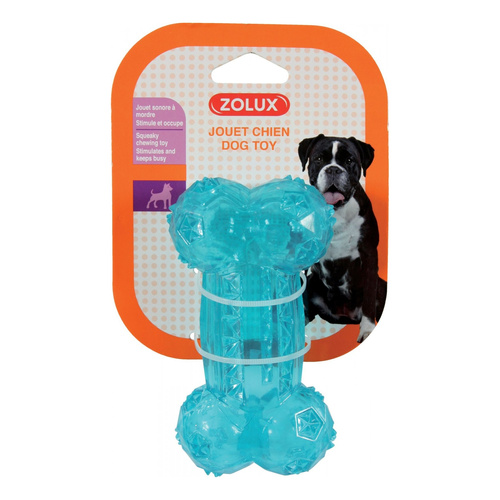 ZOLUX Zabawka dla psa kość TPR POP 12 cm kol. turkusowy