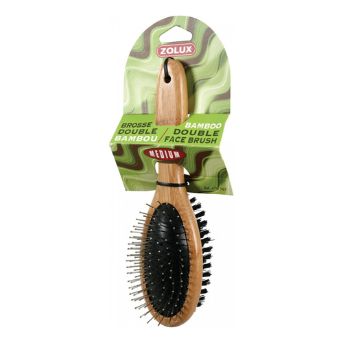 Zolux Szczotka podwójna dla psa "BAMBOO" mała