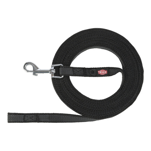 Trixie Smycz Treningowa gumowana dla psa 15m czarna